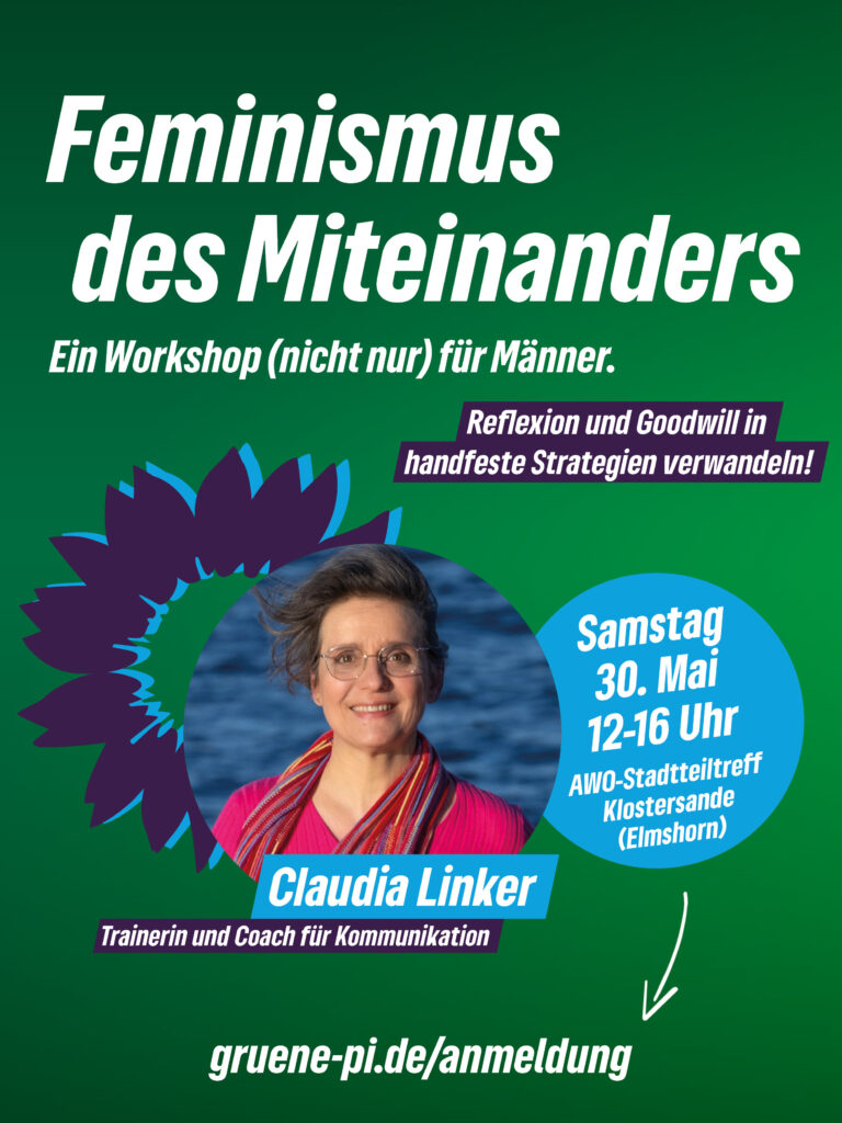 Jetzt anmelden zum Workshop (nicht nur) für Männer: Feminismus des Miteinanders!
